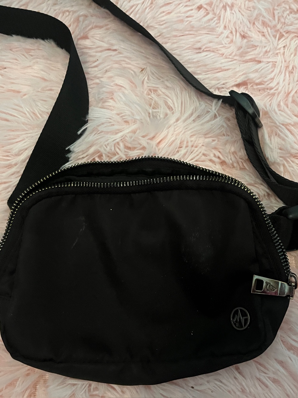 Black Women's Belt Bag with Subtle Logo - Pander